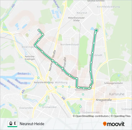 E Light Rail Line Map