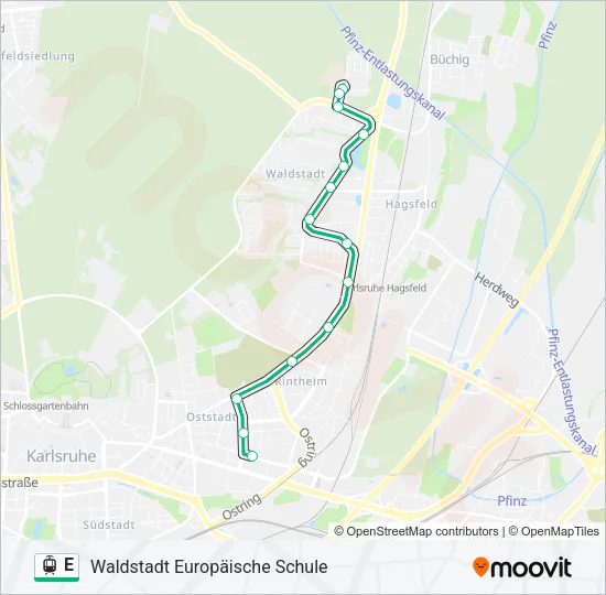 E Light Rail Line Map