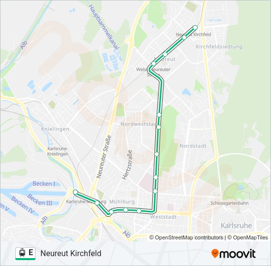 E Light Rail Line Map