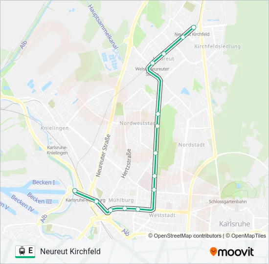E Light Rail Line Map