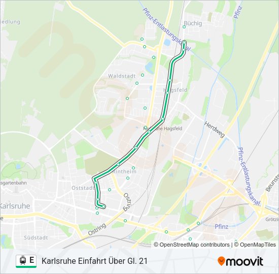 E Light Rail Line Map