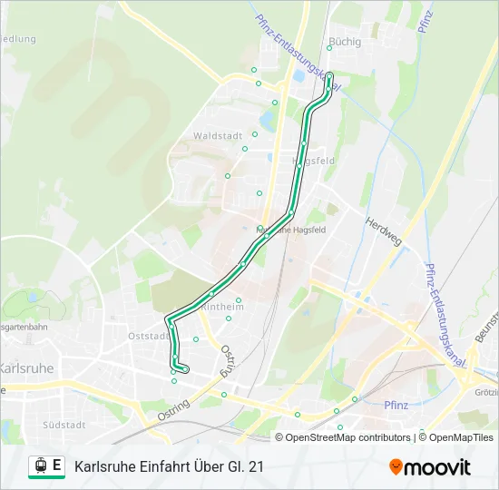 E Light Rail Line Map