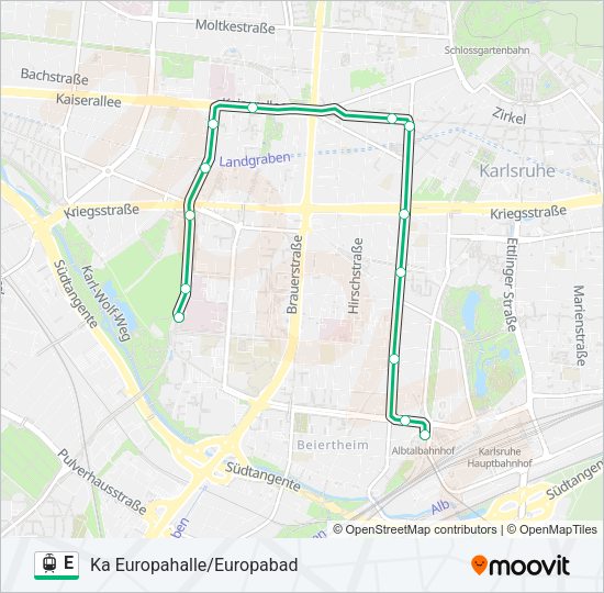 E Light Rail Line Map