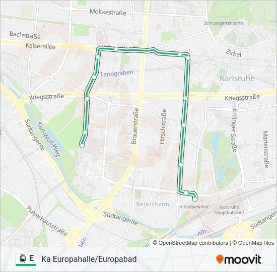 E Light Rail Line Map