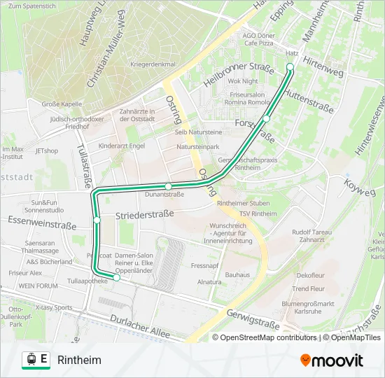 E Light Rail Line Map