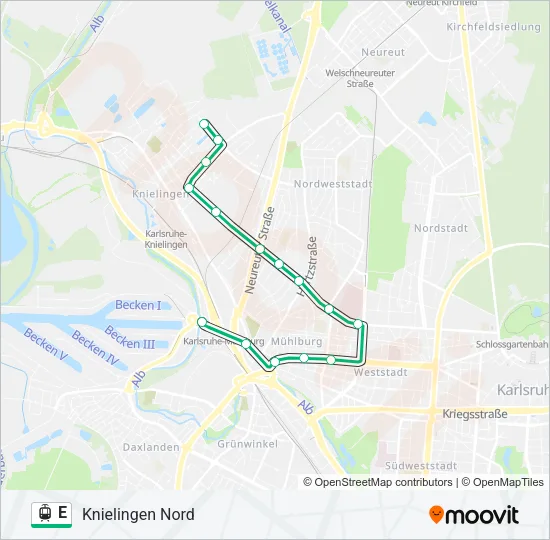 E Light Rail Line Map