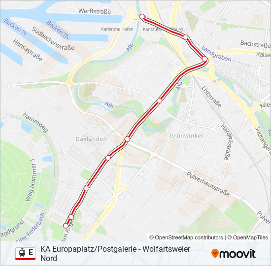 E light rail Line Map