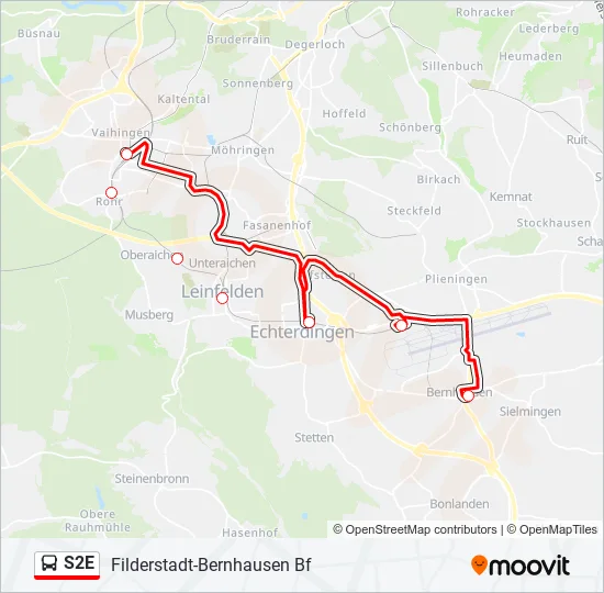 S2E Bus Line Map