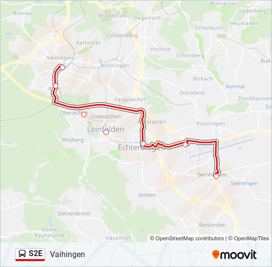 S2E Bus Line Map