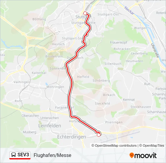 SEV3 Bus Line Map