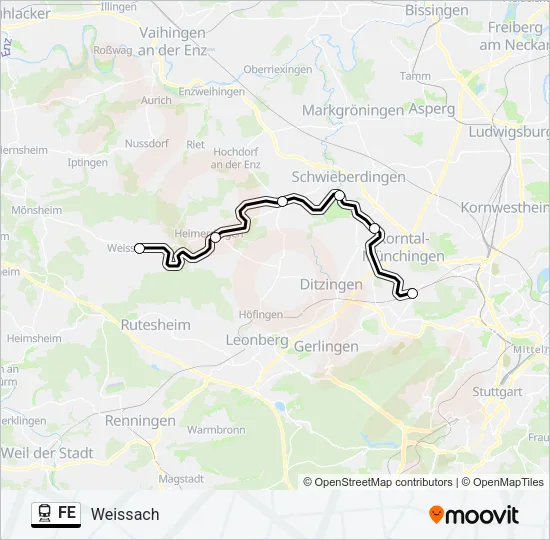 FE Train Line Map