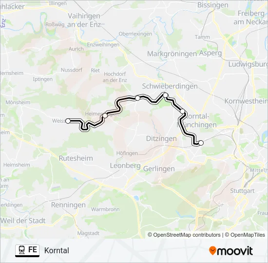 FE Train Line Map