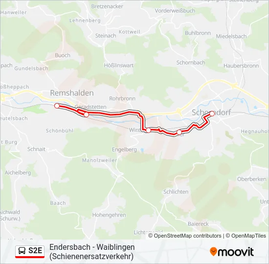 S2E Bus Line Map
