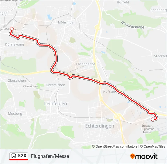 S2X Bus Line Map