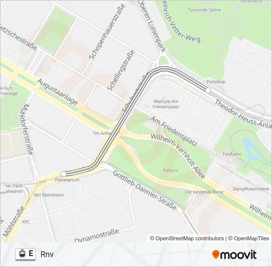 E Light Rail Line Map