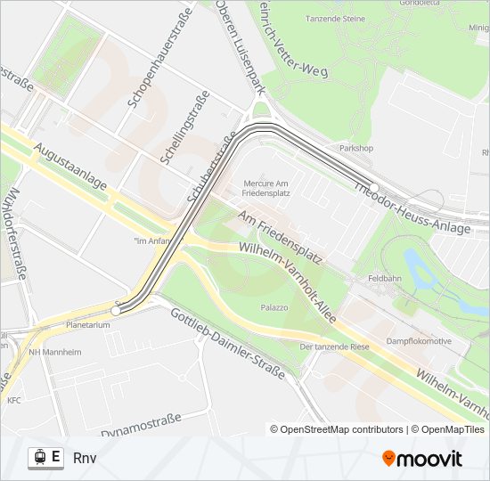 E Light Rail Line Map