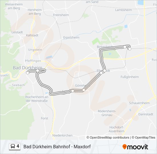 4 Bus Line Map