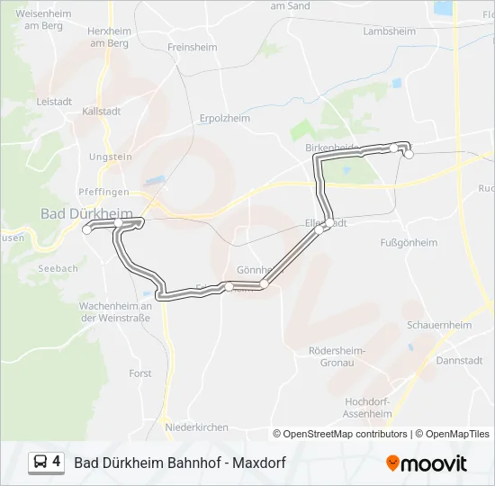 4 Bus Line Map