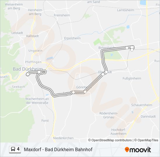 4 Bus Line Map