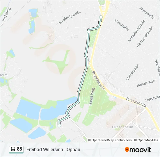 88 Bus Line Map