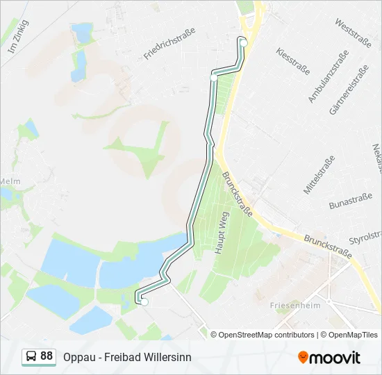 88 Bus Line Map