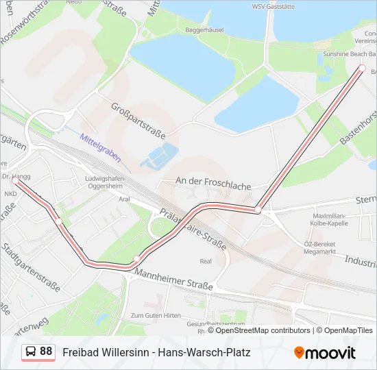 88 Bus Line Map