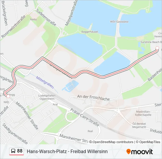 88 Bus Line Map