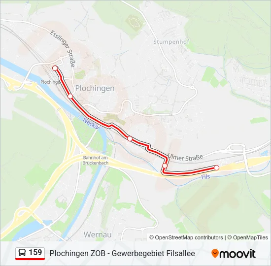 159 Bus Line Map