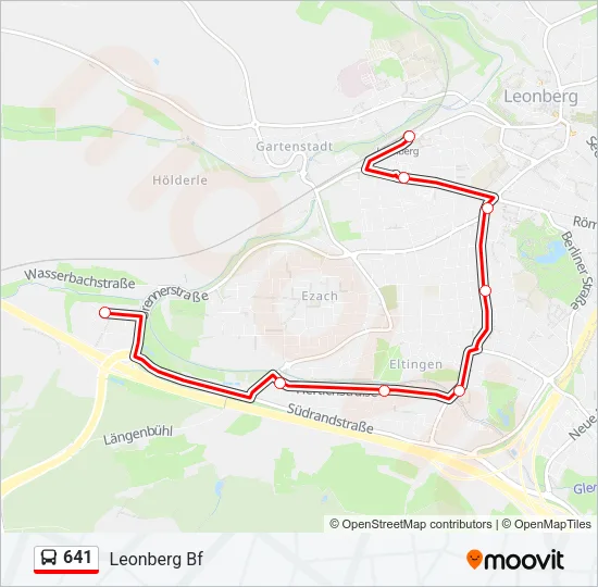 641 Bus Line Map