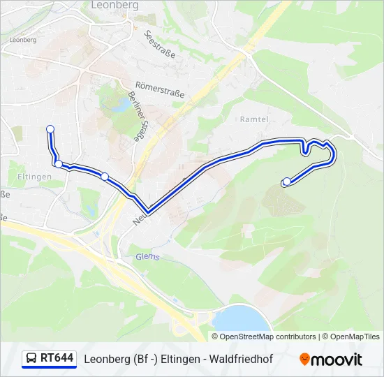 RT644 Bus Line Map