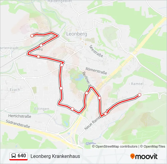 640 Bus Line Map