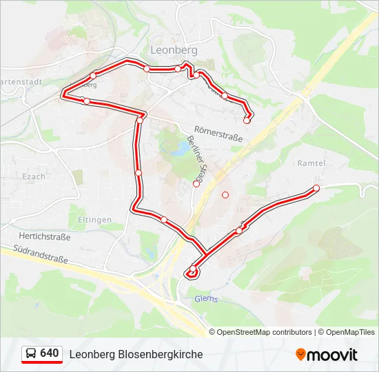 640 Bus Line Map