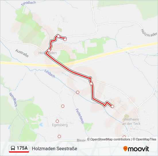 175A Bus Line Map