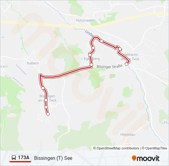 173A bus Line Map