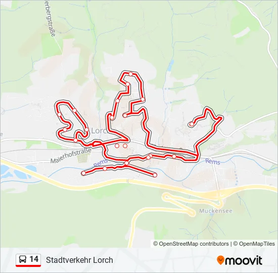 14 Bus Line Map
