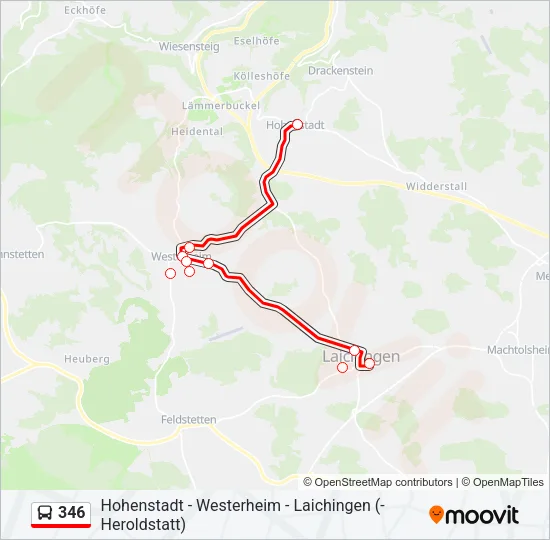 346 Bus Line Map