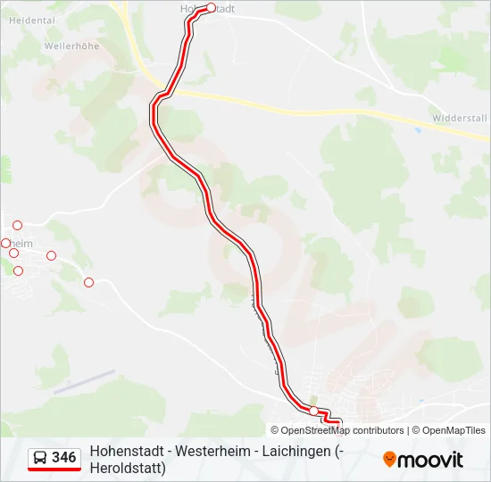 346 Bus Line Map