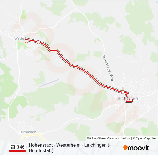 346 Bus Line Map