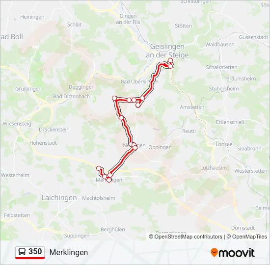350 Bus Line Map
