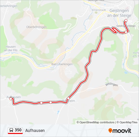 350 bus Line Map