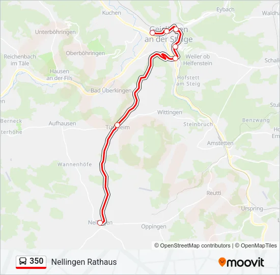 350 Bus Line Map