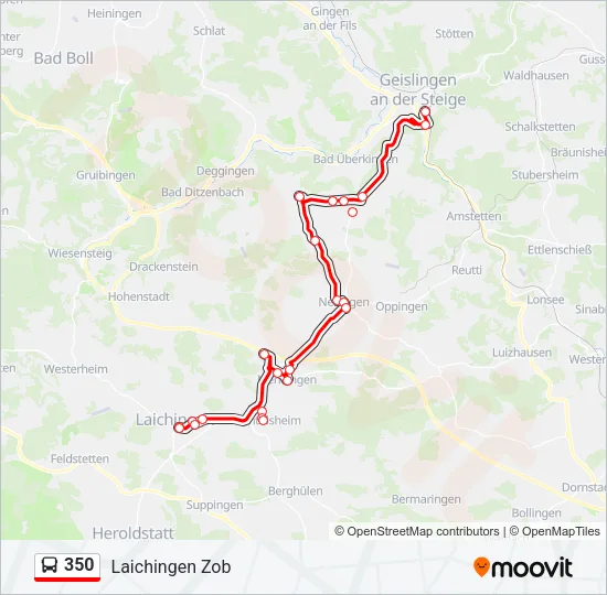 350 Bus Line Map
