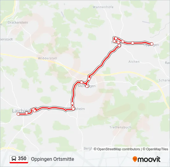 350 Bus Line Map