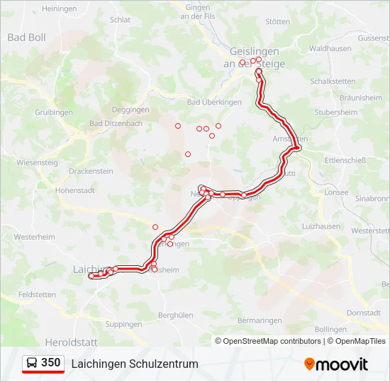 350 Bus Line Map
