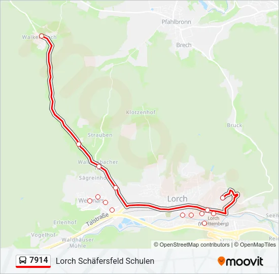 7914 Bus Line Map