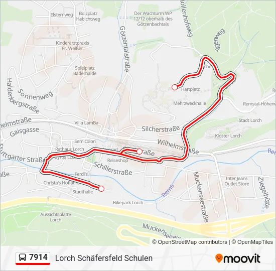 Автобус 7914: карта маршрута