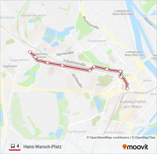 4 Bus Line Map