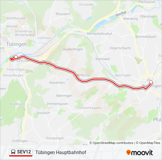 SEV12 Bus Line Map
