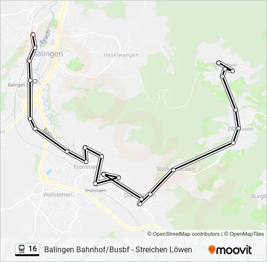 16 Train Line Map