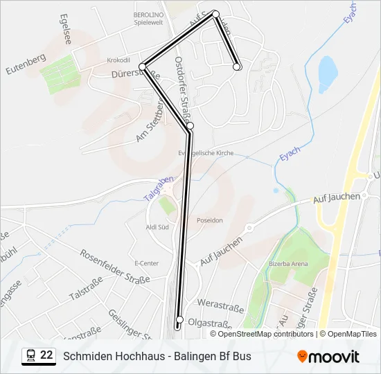 22 Train Line Map